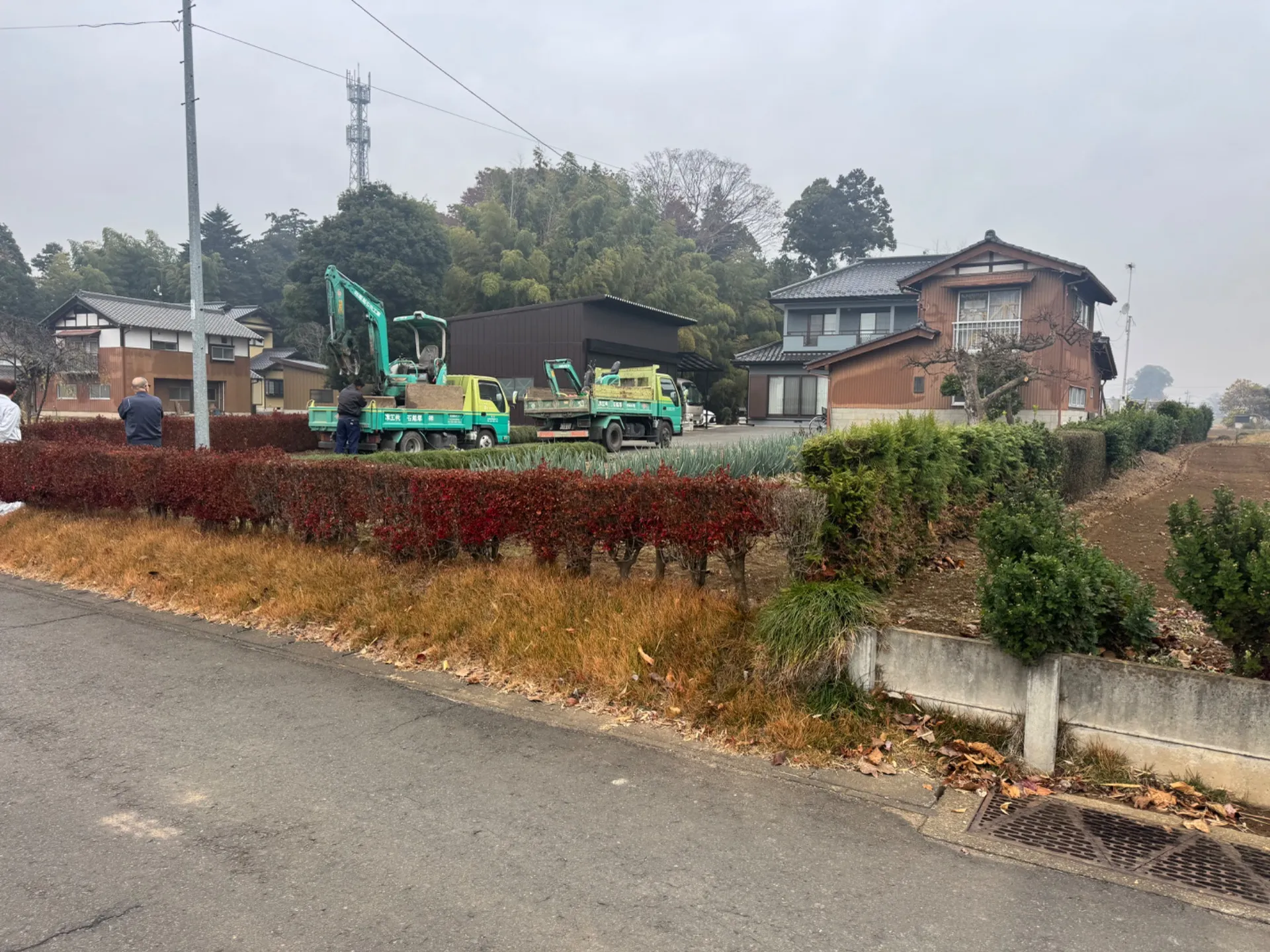 生垣処分！ブロック積み工事