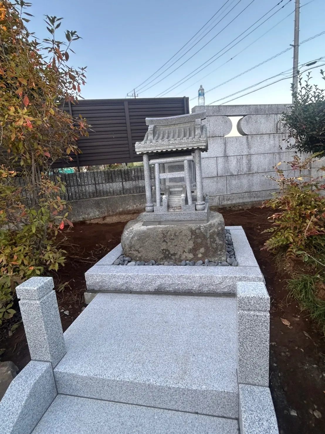 つくば市でお庭の氏神様改修と参道工事