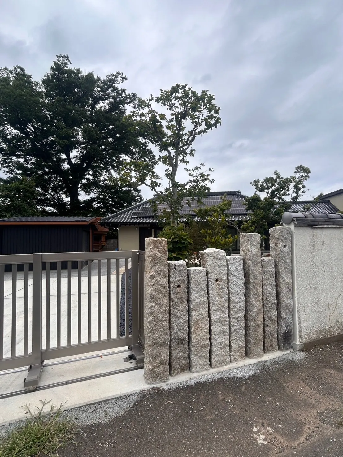 庭にあった既存石材、活用方法検討結果。。